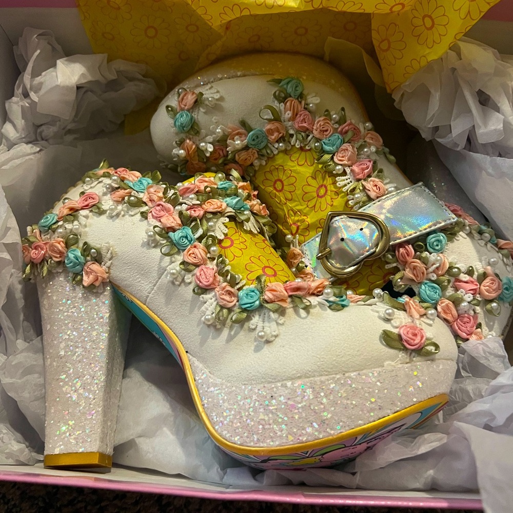 NIB Irregular Choice Cosy Quilt Wedding Collection Shoes